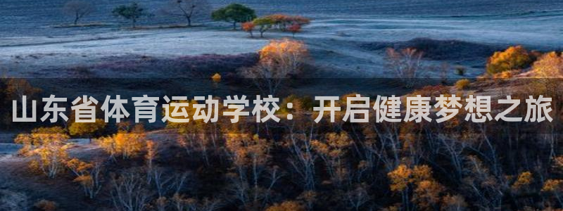 意昂3体育代理申请流程：山东省体育运动学校：开启健康梦想之旅