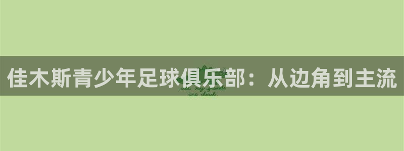 意昂34平台：佳木斯青少年足球俱乐部：从边角到主流